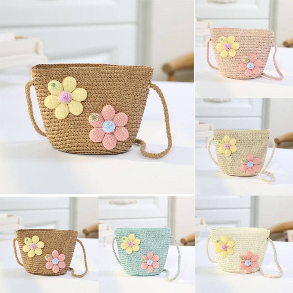 Woven Straw Bag - Плетеная сумка ручной работы для девочек