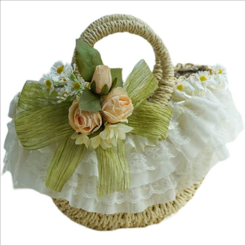 Woven Straw Bag - Сумка из кружева в стиле Лолиты