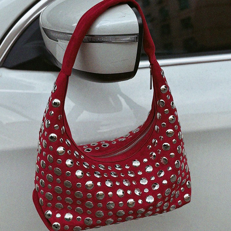 Women Bags High End Brands - Новая высококачественная кожаная сумка-ведро с заклепками,