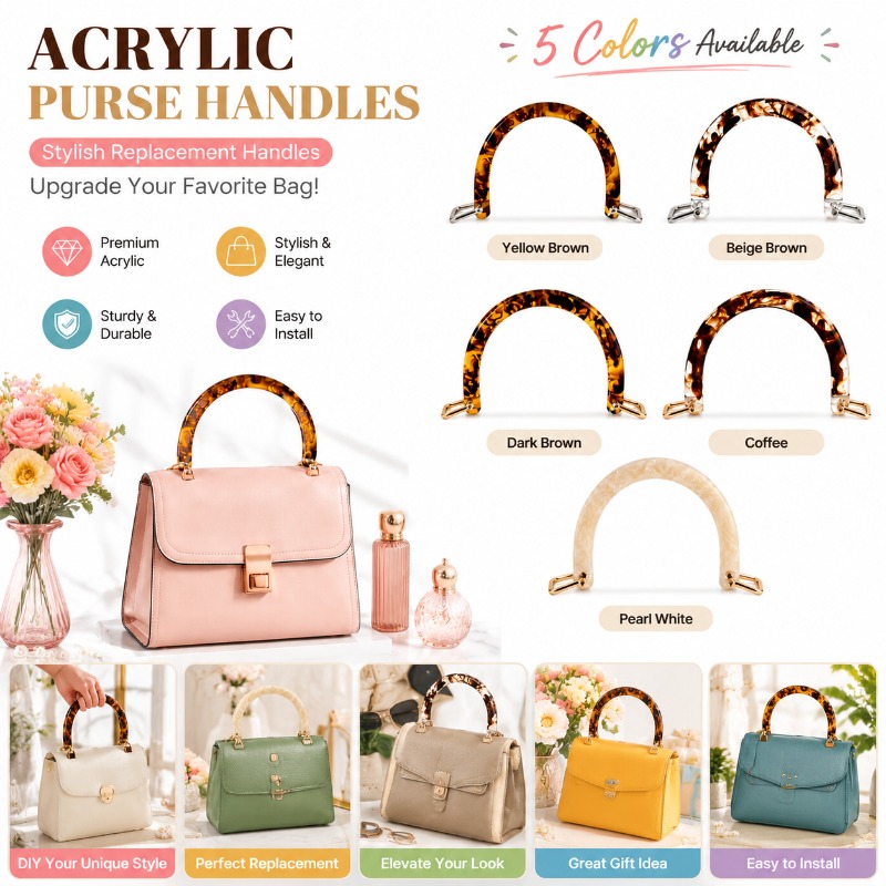 Tortoiseshell Bag Acrylic - 1/2/4 шт. акриловые ручки для сумок