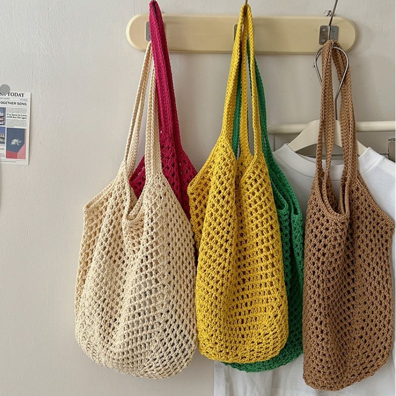 Woven Straw Bag - Женские повседневные сумки через плечо из