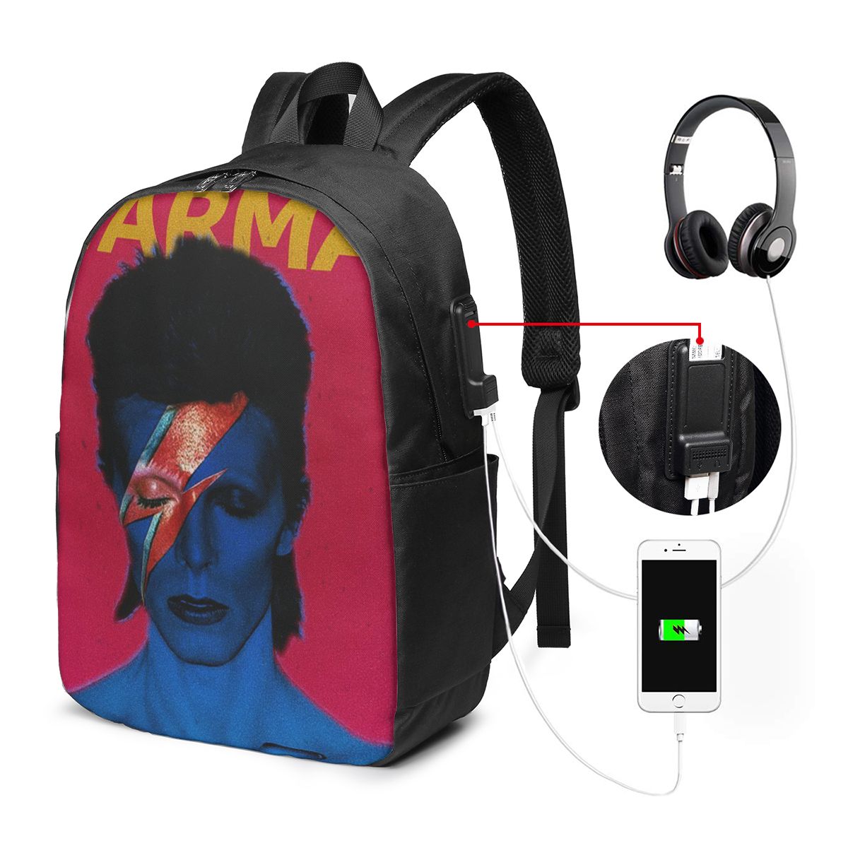 Women'S Bags - Рюкзак Davids Bowied, дорожная сумка для