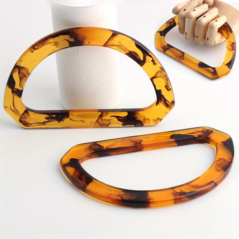Tortoiseshell Bag Acrylic - 2 шт. D-образная акриловая ручка черепахи,