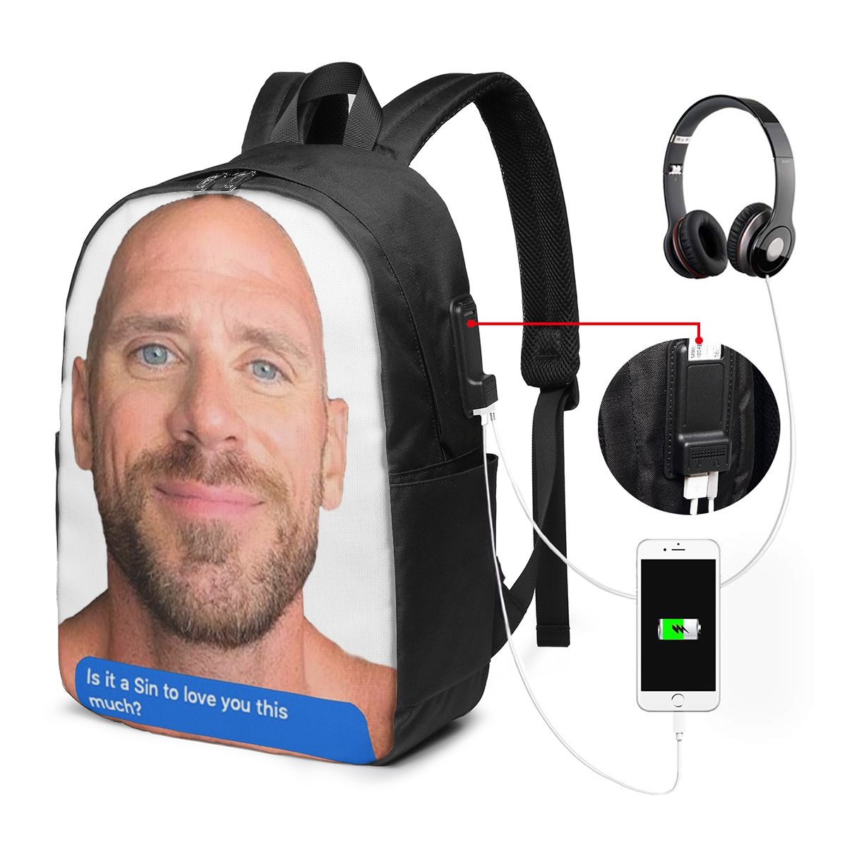 Рюкзак Johnny Sins Flirty Text – обзор и цена Women'S Bags