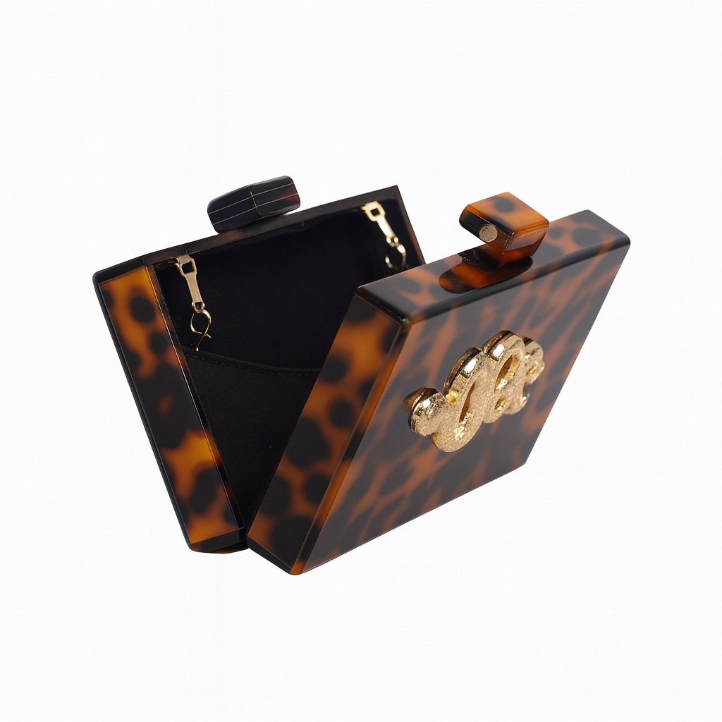 Женская банкетная сумка в стил – обзор и цена Tortoiseshell Bag Acrylic