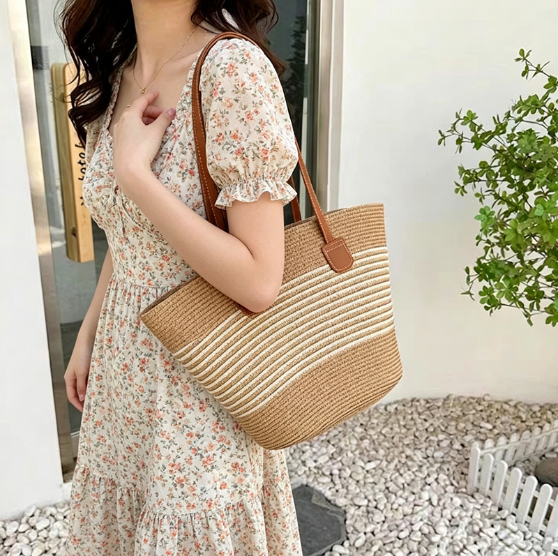 CLAREGQI Женская полосатая сол – обзор и цена Woven Straw Bag