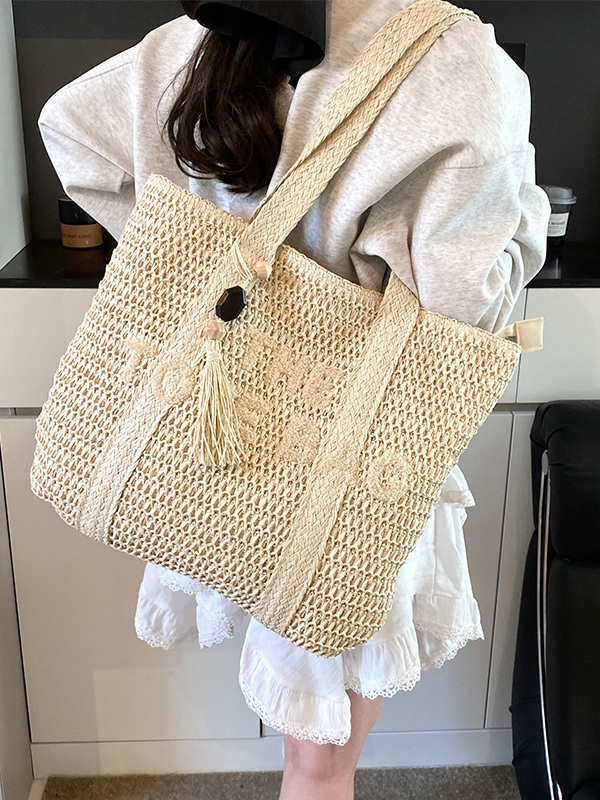 Летняя пляжная сумка-тоут из п – обзор и цена Woven Straw Bag